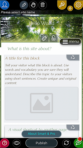 Aip lánfheidhmiúil chun suíomhanna gréasáin a chruthú ar tháibléid agus ar fhóin Android